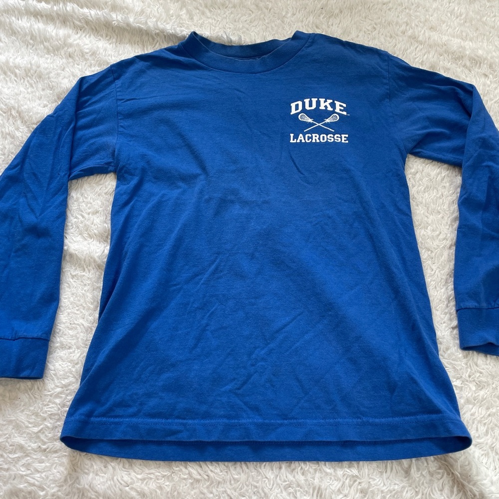 Duke lacrosse blue long sleeve shirt